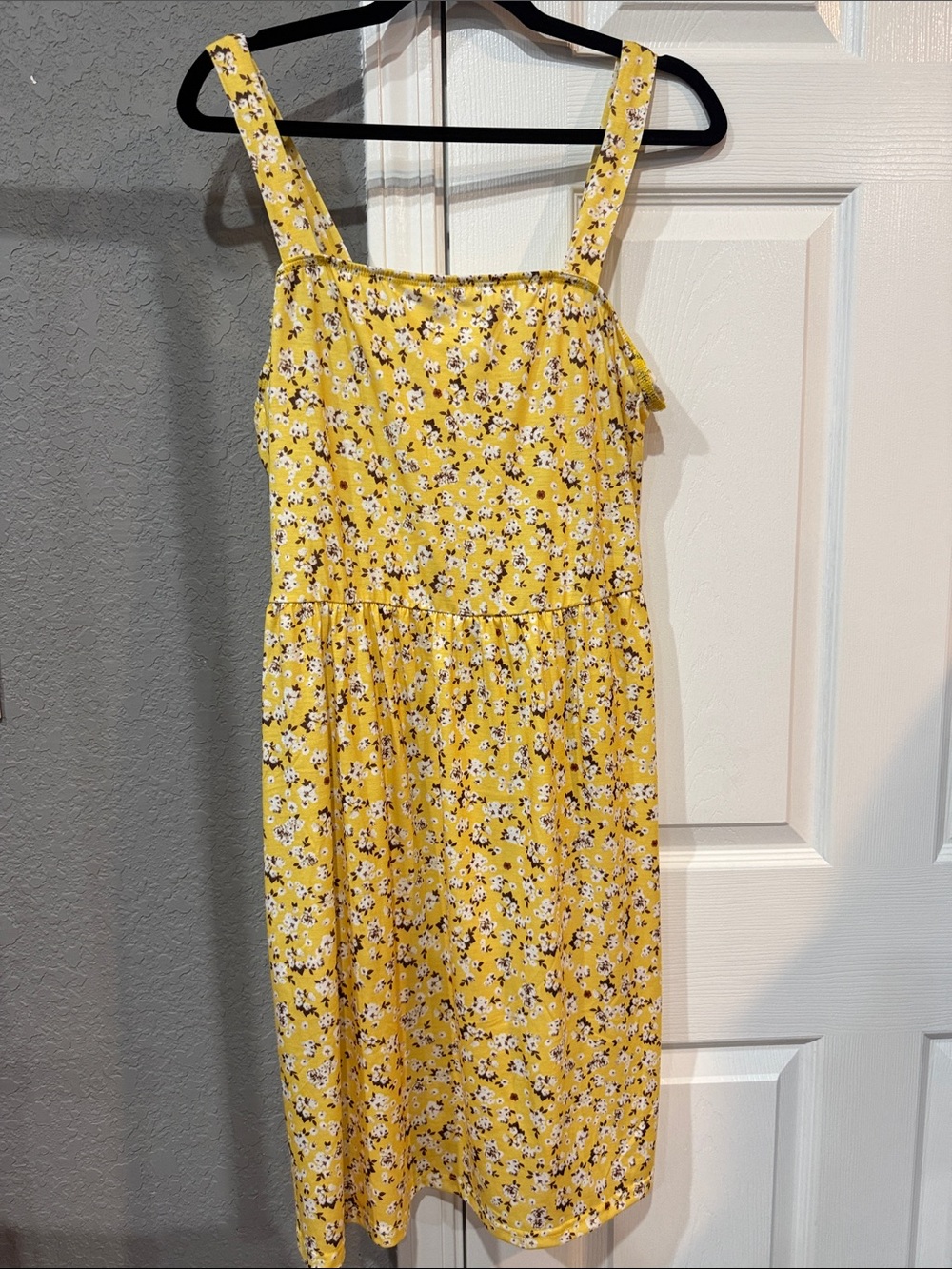 Women's Floral Yellow Midi Dress Amazon Women's X-Large